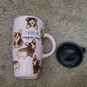 Sheffield Home Pink Mug with Corgi Design